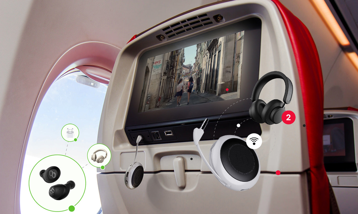 How to Connect Wireless Headphones to Any Airplane TV